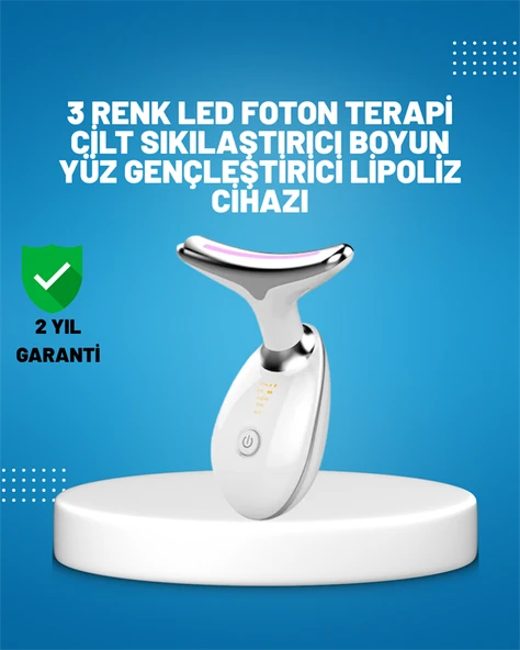 3 Modlu Boyun ve Yüz Bakım Cihazı – EMS, Temizleme, Sıcak Masaj ve Renkli Işık Terapi Özellikli ürün görseli 1
