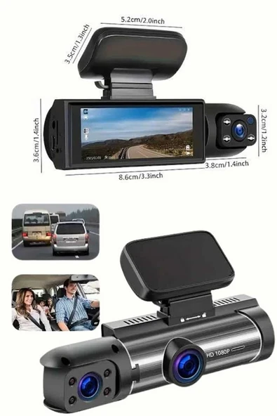 Çift Kameralı Araç Kamerası Ön ve Arka Kameralı ürün görseli 1