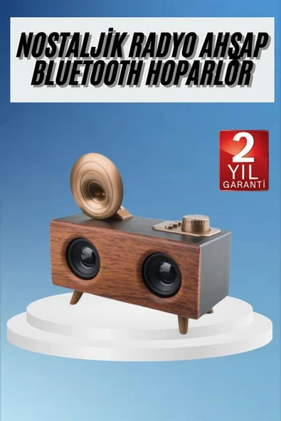 Gramafon Radyo Bluetooth Hoparlör Nostaljik Radyo FM Radyo ürün görseli 1