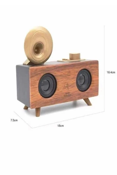 Gramafon Nostaljik Radyo Yüksek Ses Kalitesi USB TF Kart Aux - Resim 5