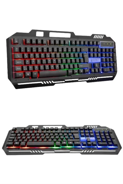 RGB Işıklı Gaming Oyuncu Klavye Q Klavye Mouse Hediyeli - Resim 4