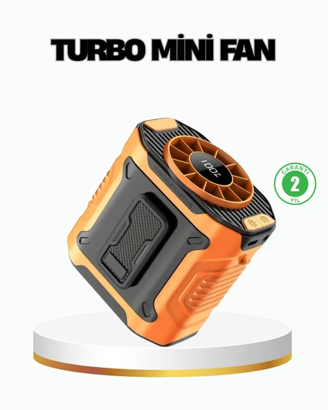 Turbo Mini Taşınabilir Fan – 100 Kademeli Dijital Hız Kontrolü ve Type-C Şarj (Kopya) ürün görseli 1