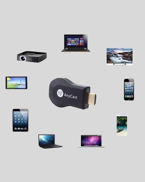 Kablosuz HDMI Görüntü ve Ses Aktarıcı – Anycast M9 Plus Tak-Çalıştır TV Adaptörü - Resim 5