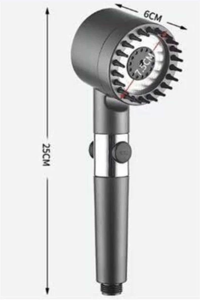 Yüksek Performanslı Masaj Etkili Su Tasarruflu Duş Başlığı Krom Kaplama Uzun Ömürlü - Resim 5