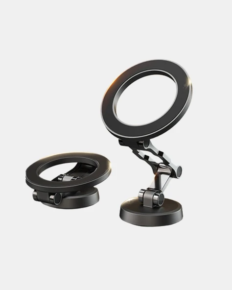 Katlanır Manyetik Araç İçi Telefon Tutucu – 360° Dönebilen, MagSafe Uyumlu, Güçlü Mıknatıslı Tasarım - Resim 2