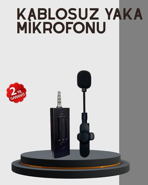 Kablosuz Profesyonel Mikrofon – 360° Ses Yakalama, 60 m Menzil, Gürültü Engelleyici ürün görseli 1