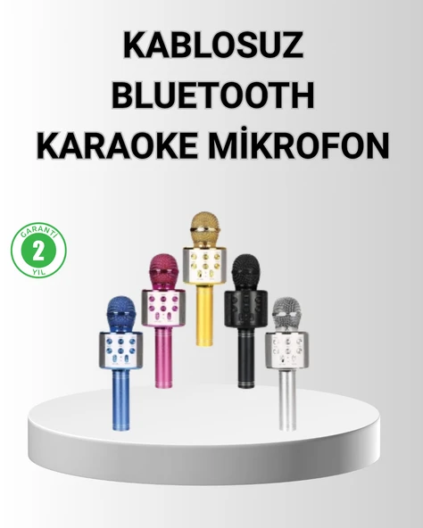 Bluetooth Karaoke Mikrofon – Yüksek Ses Kalitesi, Yankı Efektli, Uzun Ömürlü Pil - Resim 2