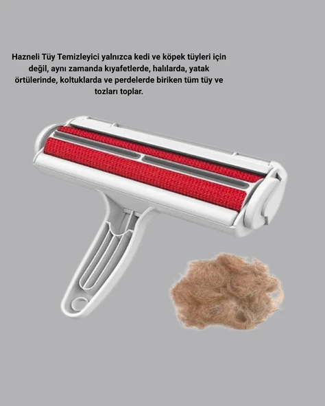 Hazneli Tüy Temizleyici Çok Yüzeyli Tüy ve Toz Toplama Aparatı - Resim 4