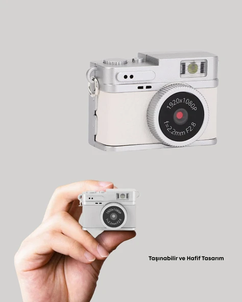 Mini Retro Dijital Kamera 1080P Full HD Dahili 128GB Hafızalı - Resim 2