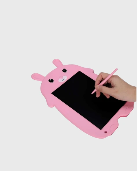 Esnek LCD Çizim Tableti Kağıtsız Yazı Tahtası Tek Tuş Silme Düğme Pilli - Resim 4