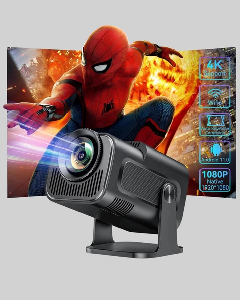 HDMI USB Girişli Akıllı Projeksiyon Cihazı Taşınabilir Düşük Tüketimli - Resim 2