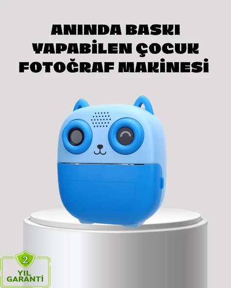 Anında Baskı Özellikli Çocuk Kamerası 48MP 1080P Çift Lens 32GB Destekli ürün görseli 1