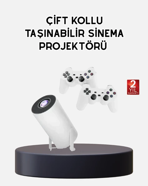 Kablosuz Projeksiyon Cihazı 4K Destekli HDMI USB Oyun Uyumlu ürün görseli 1