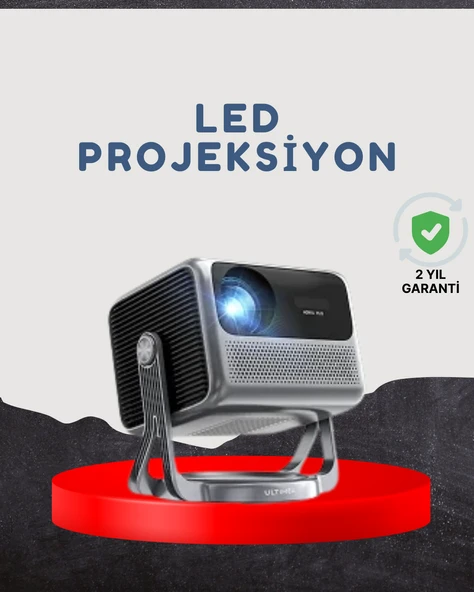 Smart Projector Android TV Dolby Sesli WiFi Bluetooth ürün görseli 1