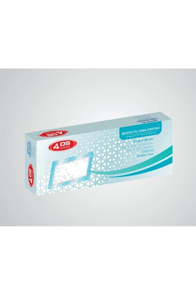 DS SAĞLIK DS SAĞLIK DAMLA SAĞLIK ŞEFFAF SU GEÇİRMEZ PU YARA ÖRTÜSÜ 9cm X 25cm 25'li Paket ürün görseli 1