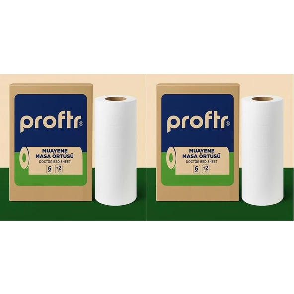 Proftr Hasta Muayene Sedye Masa Örtüsü Çift Katlı 50*25CM 50 Metre (2 Li Set) ürün görseli 1