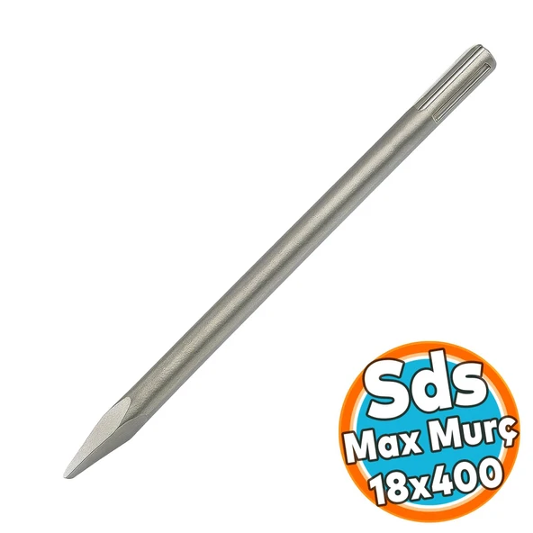 Profesyonel Beton Kırma Yontma Ucu SDS Max Murç 18x400 mm Uzun Ömürlü Dayanıklı Kırıcı Uç ürün görseli 1