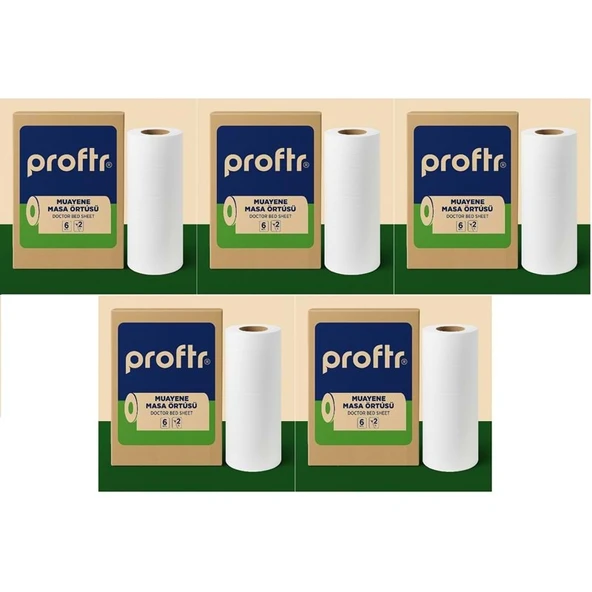 Proftr Hasta Muayene Sedye Masa Örtüsü Çift Katlı 50*25CM 50 Metre (5 Li Set) ürün görseli 1