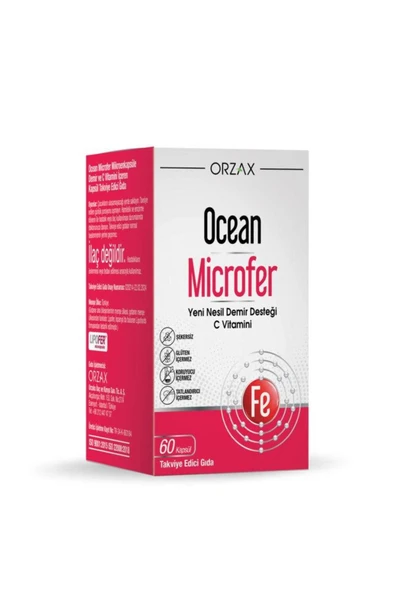 Ocean Microfer Demir ve C Vitamini 60 Kapsül ürün görseli 1