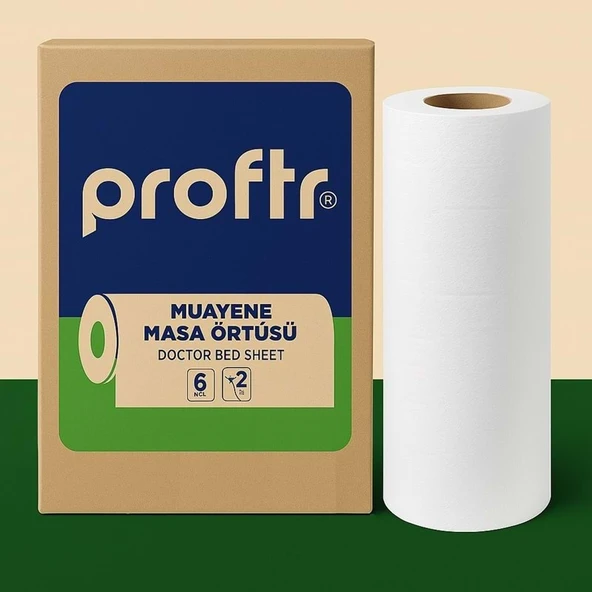 Proftr Hasta Muayene Sedye Masa Örtüsü Çift Katlı 50*25CM 50 Metre (2 Li Set) - Resim 2