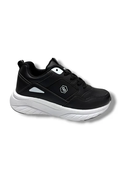 Queen Step 2105-26 Cilt Deri Anatomik Kadın Sneaker Siyah Beyaz 36-40 - Resim 2