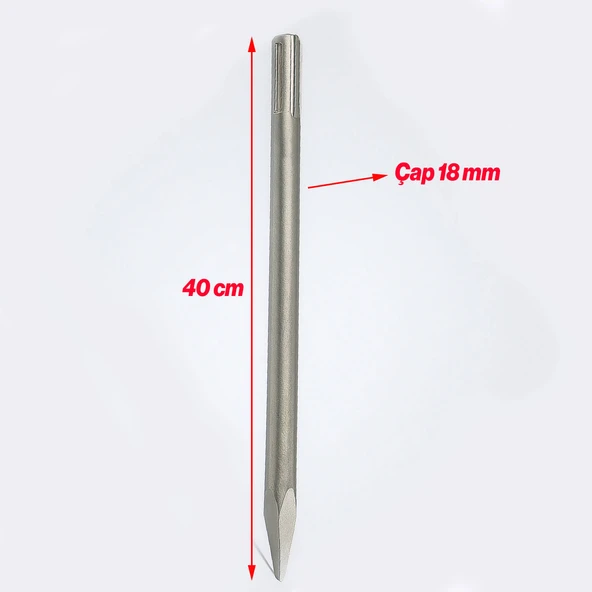 Profesyonel Beton Kırma Yontma Ucu SDS Max Murç 18x400 mm Uzun Ömürlü Dayanıklı Kırıcı Uç - Resim 2