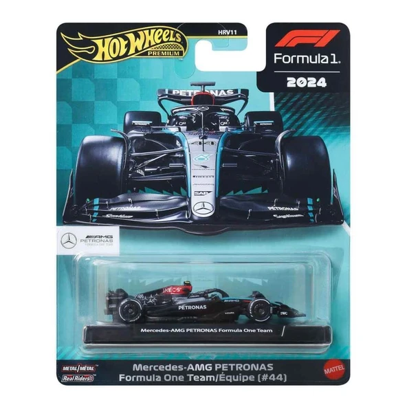 Hot Wheels Premium Formula 1 Mercedes-Amg Petronas Formula One Team (#44) (HRV11 - JBM16) ürün görseli 1