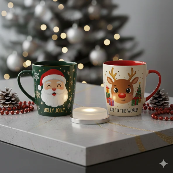 Karakter Yüzlü 2'li Kupa Takımı ürün görseli 1