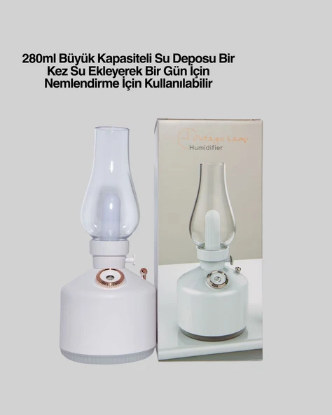 Renkli Led Işıklı Retro Gaz Lambası Aroma Terapi Mist Maker ürün görseli 1