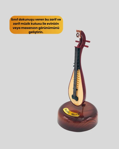 Enstrüman Şeklinde Müzik Kutusu Lüt Tasarım Melodious Music - Resim 3