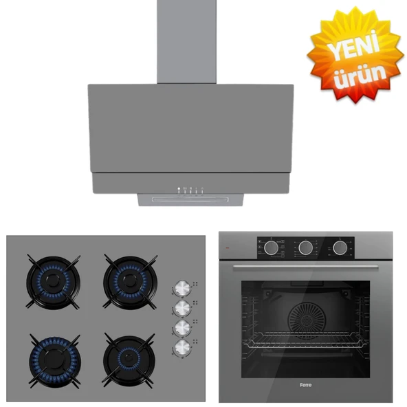 Ferre ve AFM Tech Marka / Venta FryArt Airfryer  Antrasit  Ankastre Set (QXE62CPR + FM3407 + FM2210) ürün görseli 1