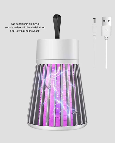 2000 mAh Şarjlı Sivrisinek Kovucu Lamba – Kimyasalsız, Güvenli ve Taşınabilir - Resim 2