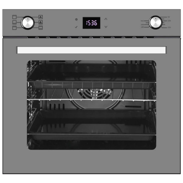 Ferre ve AFM Tech Markalı / ZAO Sessiz Elektr. Vitro Ankastre Antrasit Set (D088-SA +V6-04 +FM7710) - Resim 4