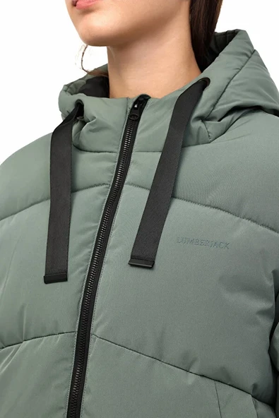 Lumberjack WL 2NORA 5PR Yeşil Kadın Kısa Kaban 102027459 - Resim 4