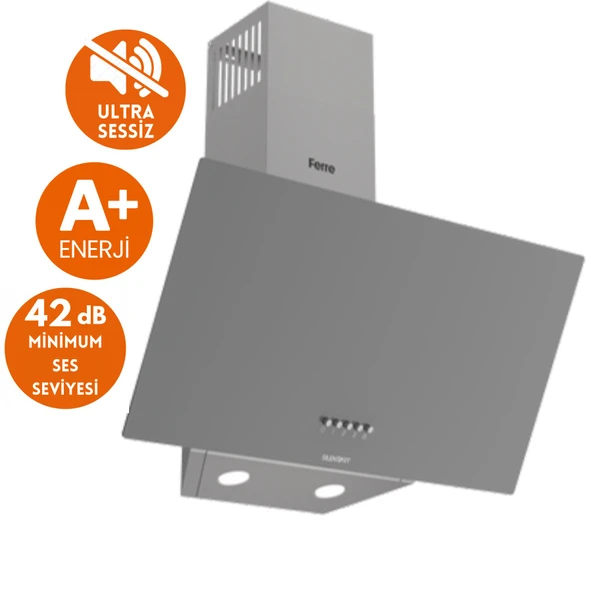 Ferre ve AFM Tech Markalı/SilentART GAO Sessiz  Antrasit-Gri Ankastre Set (D088-SA +FM2210 +FM7710) - Resim 4