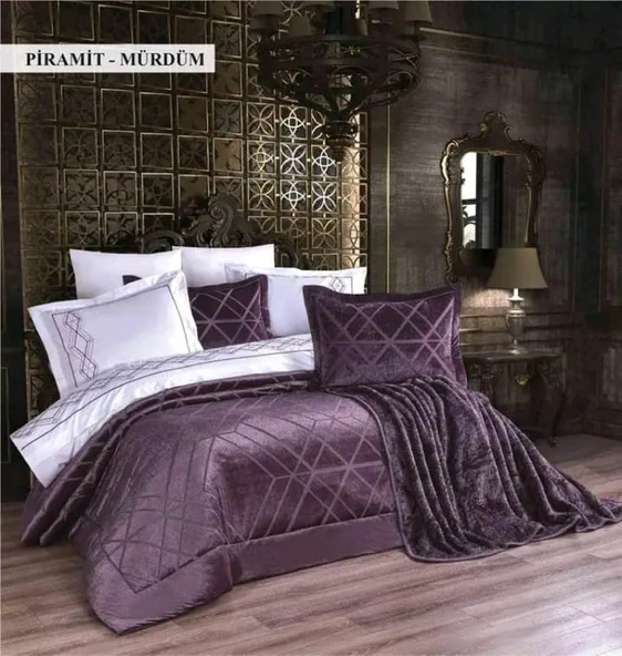 Pierre Cardin 10 Parça Çeyiz Seti-Piramit Mürdüm ürün görseli 1