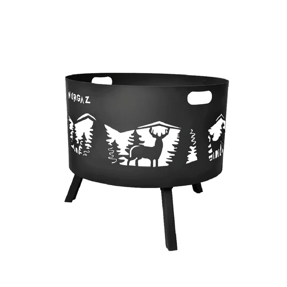 NURGAZ ORMAN ŞÖMİNESİ GEYİK DESEN IZGARALI - Resim 3