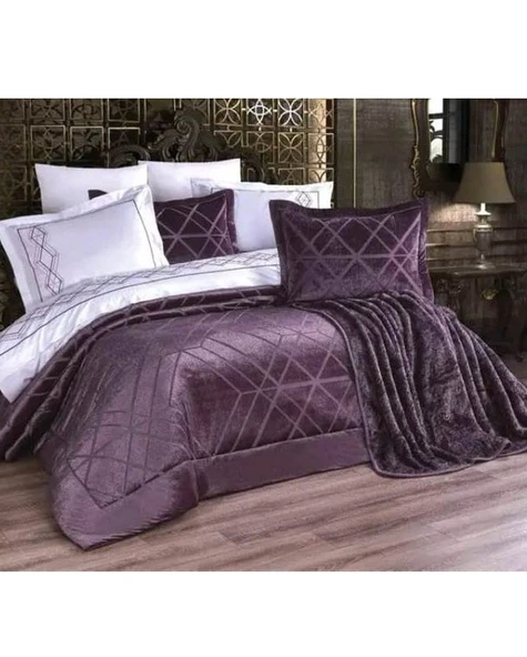 Pierre Cardin 10 Parça Çeyiz Seti-Piramit Mürdüm - Resim 3