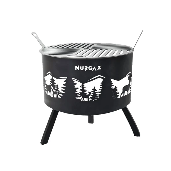 NURGAZ ORMAN ŞÖMİNESİ GEYİK DESEN IZGARALI ürün görseli 1