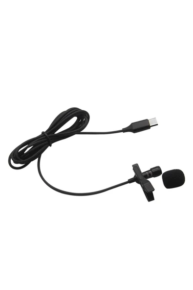 Type-C 2 Metre Double Mikrofon - Siyah-(5796) - Resim 2