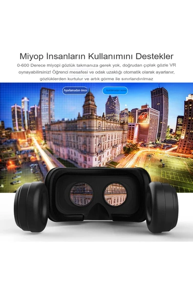 Shinecon SC-G04EA 3D Sanal Gerçeklik Gözlüğü - Siyah-(5796) - Resim 3