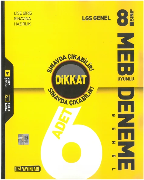 Hız Yayınları 8. Sınıf LGS Genel 6 Lı Deneme Yeni ürün görseli 1