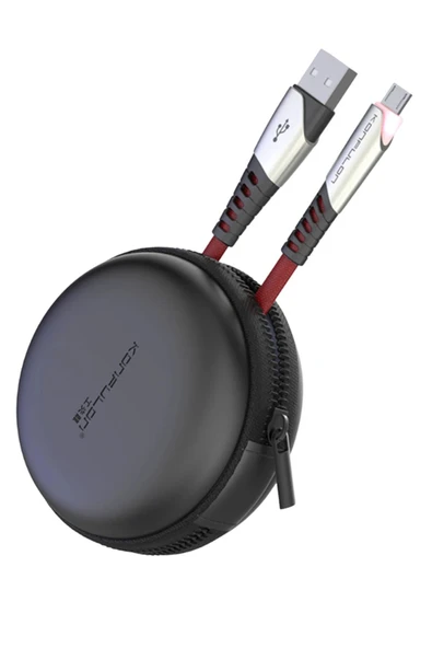 DC16 Micro USB Kablo 1M 2.4A - Kırmızı-(5796) - Resim 2