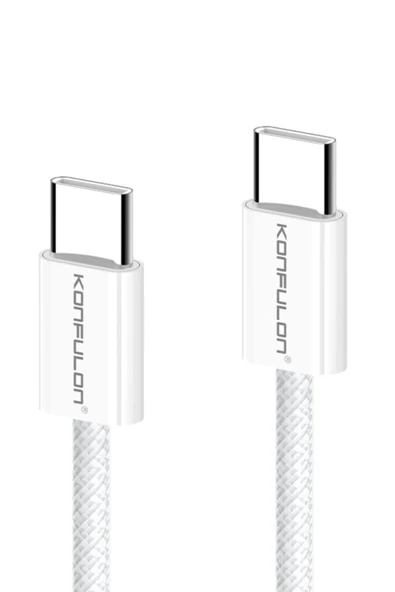 DC82 1M 60W Type-C to Type-C PD Hızlı Şarj Kablo - Beyaz-(5796) ürün görseli 1