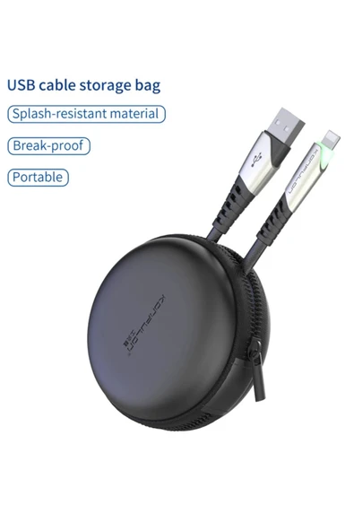 DC17 Lightning Kablo iphone Uyumlu 1M 2.4A - Kırmızı-(5796) - Resim 2