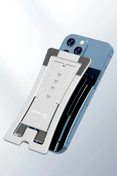 CM23 Ayarlanabilir Katlanabilir Masaüstü Telefon Tutucu - Gümüş-(5796) - Resim 3