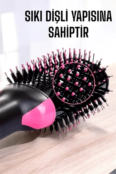 Fön Tarak Elektriklenmeyi Önleyen ve Parlaklık Veren Saç Şekillendirici ürün görseli 1