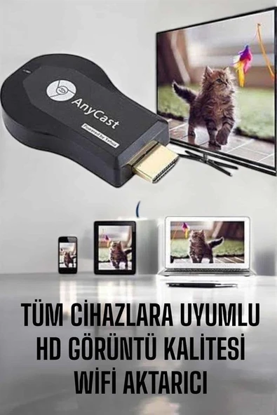 M9 Plus Kablosuz Görüntü+Ses Aktarıcı HDMI TV ürün görseli 1
