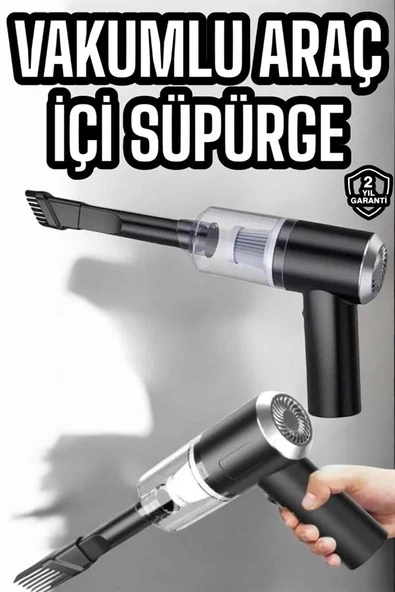 Araç İçi Süpürge Filtreli Şarjlı Süpürge Vakumlu Yıkanabilir - Resim 3