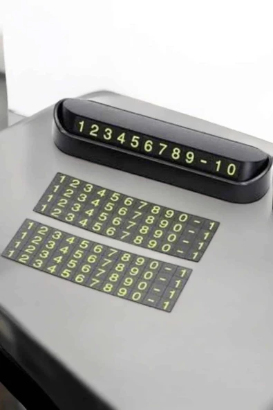 Araba Park Numaratörü Araç İçi Numaralık Değiştirilebilir Çevirmeli Mini - Resim 2